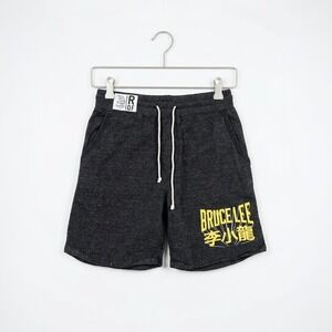 Roots of Fight Bruce Lee Shorts Mens XL NWT Charcoal Gray Sweatpants Drawstring